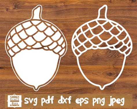 Acorn silhouette svg acorn stencil acorn svgacorn paper cut | Etsy