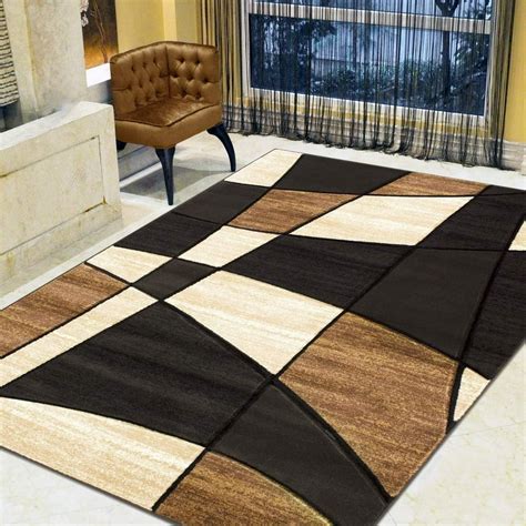 Color Block Rug/Linear/Geometric Modern Contemporary Hand Carved Area ...