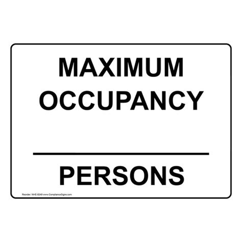 Custom Sign - Custom Maximum Occupancy-Persons