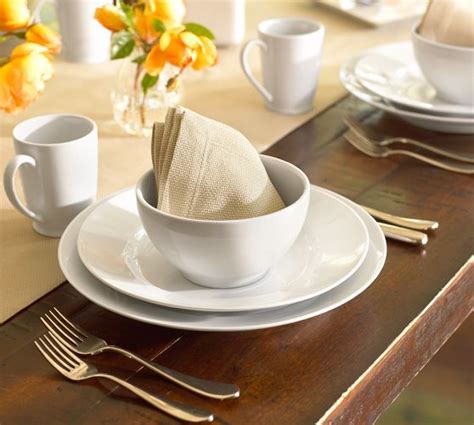 Great White Rim Dinnerware | Pottery barn dishes, Dinnerware simple, White dinnerware