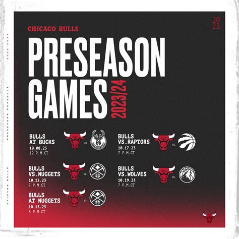 Chicago Bulls 2023 Preseason Schedule Released - On Tap Sports Net