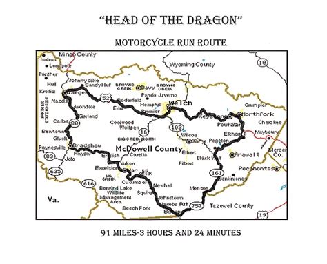 "Head of the Dragon" Motorcycle Ride, in McDowell County, West Virginia - McDowell CVB