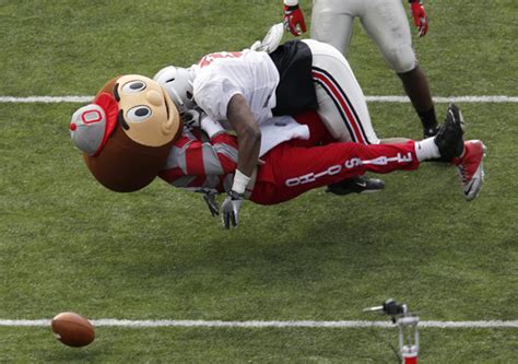 Ohio State mascot obliterated by tackle in spring practice