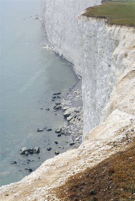 Chalk cliffs, south-east England - Stock Image - C002/9231 - Science Photo Library