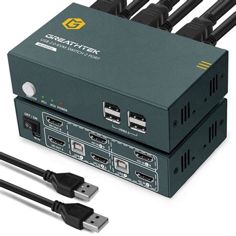 KVM Switch HDMI Dual Monitor, 4K@60Hz, 4 USB 2.0 Nepal | Ubuy