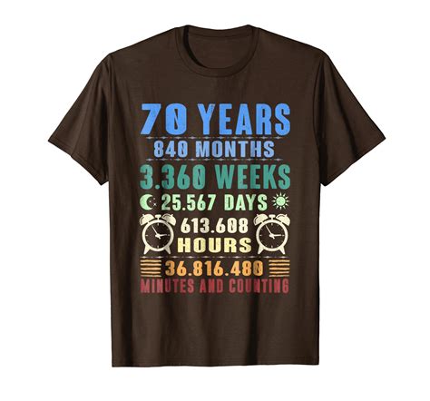 Vintage 70th Birthday Gift 70 Years Of Being Awesome T Shirt-ln – Lntee