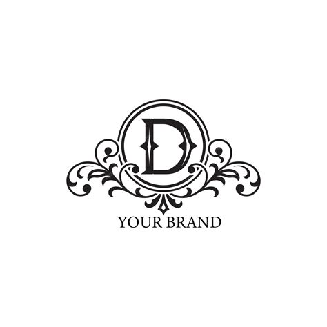 Premium Vector | Black and white d logo design template