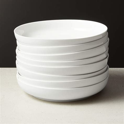 Contact White Pasta Bowl Set of 8 + Reviews | CB2 Canada