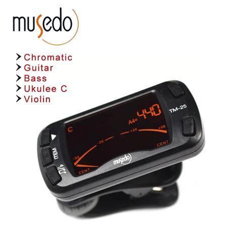 Musedo TM 25 Clip on Electric Tuner & Metronome Guitar Chromatic Bass Violin Ukulele Universal ...