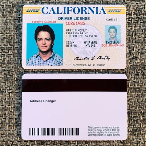 Marty McFly ID CARD - Back to the Future - Michael J Fox - License - Prop Hi DEF | eBay