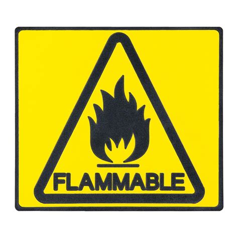 Flammable Sign (Set of 2) for Indoor and Outdoor Use - Weatherproof ...