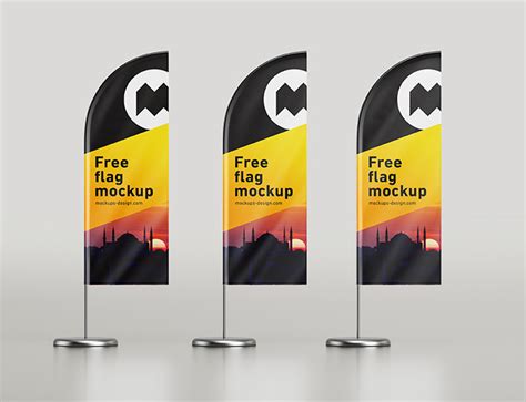 Free feather flag mockup - Mockups Design