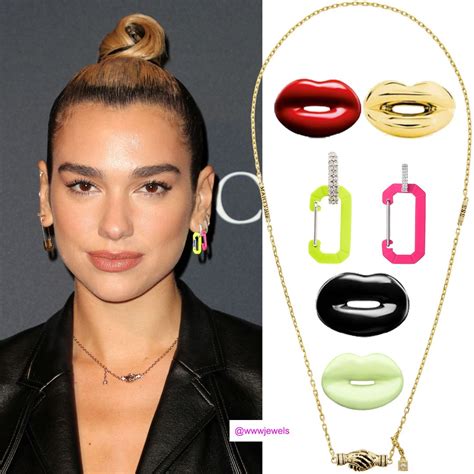 Dua Lipa's jewelry at Clive Davis Pre-Grammy Party | Celebrity jewelry, Celebrity ear piercings ...