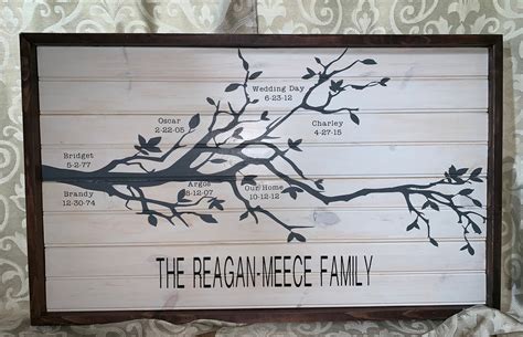 Family Tree Wall Hanging Personalized Housewarming Gift New | Etsy