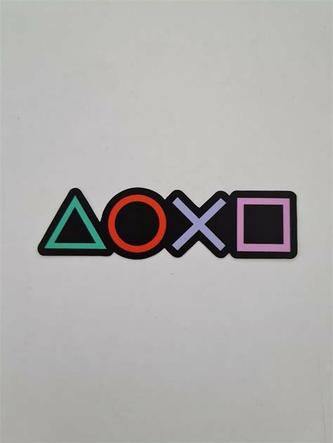 Playstation buttons multicolor vinyl sticker | Etsy