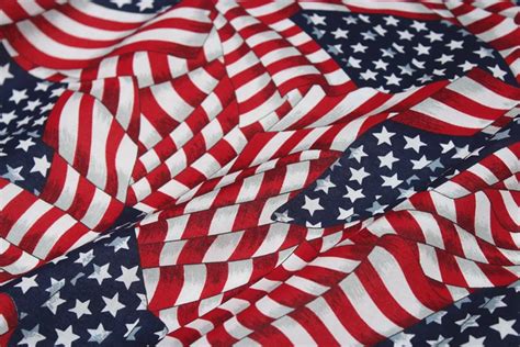 Pretty Brand 3D USA American Flag printed Cotton Fabric for sewing bedding cloth decoration-in ...