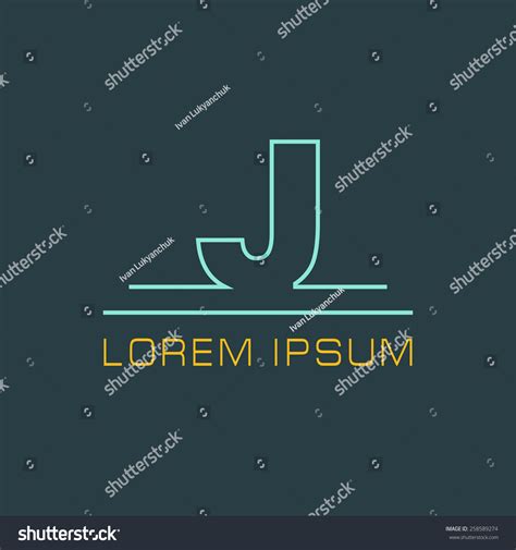 Outline Letter J Logo Design Your Stock Vector (Royalty Free) 258589274 ...