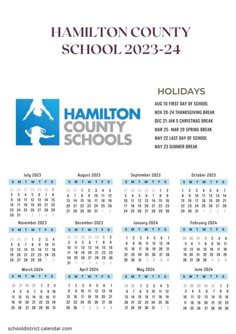 Hamilton County Schools Calendar Holidays 2023-2024