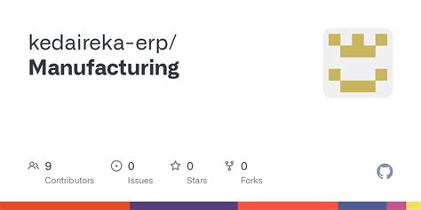 GitHub - kedaireka-erp/Manufacturing