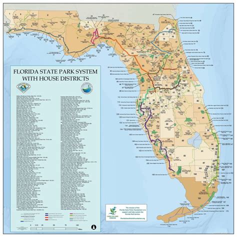 Large Highways Map Of Florida State With National Parks | Vidiani - Florida State Parks Map ...