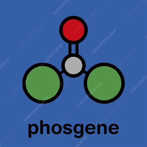 Phosgene molecule - Stock Image - C045/7900 - Science Photo Library