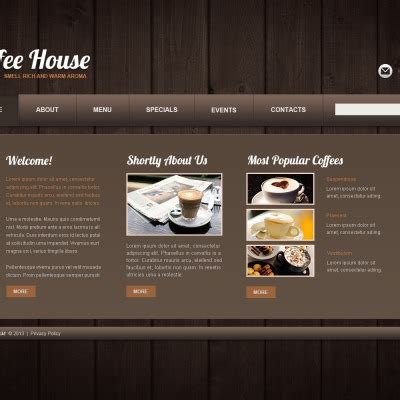 Coffee Shop Website Templates