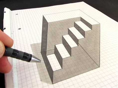 Dessin 3d Et Illusions Optiques: Comment Dessiner Des Illusions D'optique Et De L'art 3D étape ...