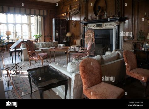 LONDON, ENGLAND - JULY 12, 2016 Typical interior of English castle ...