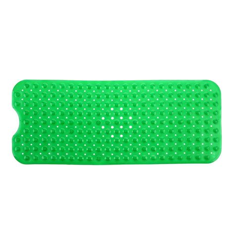 SlipX Solutions 16 in. x 39 in. Extra Long Bath Mat in Green-05721-1 ...