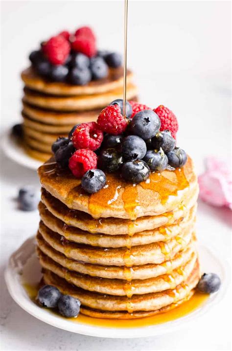 Fluffy Healthy Pancakes - iFOODreal - Healthy Family Recipes