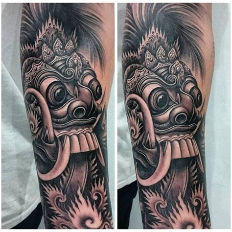 16 Fabulous Balinese Mask Tattoos | Mask tattoo, Balinese tattoo, Aztec ...