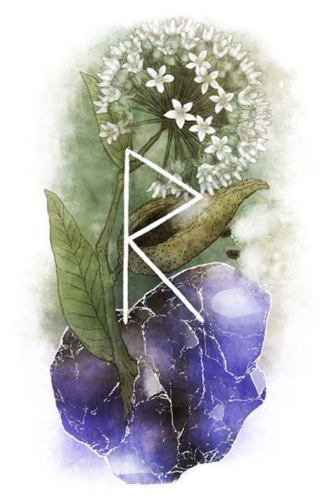 RAIDHO Rune art print 8.5 x 11 earth magic set botanical | Etsy