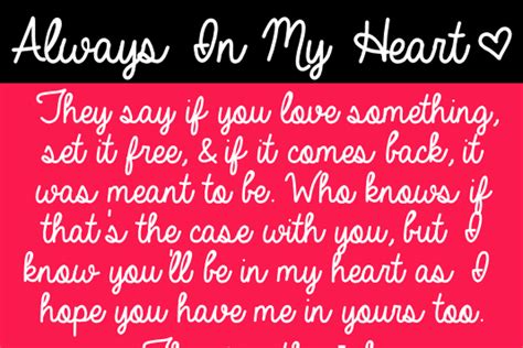 Always In My Heart Font | ByTheButterfly | FontSpace