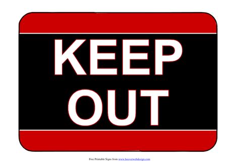 Keep Out Sign Printable