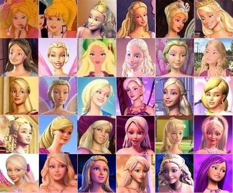 Barbie all faces - Barbie Movies Fan Art (31320983) - Fanpop