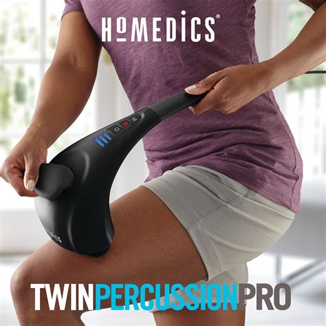 HoMedics Twin Percussion Pro Dual Node Massager with Heat | Adjustable ...