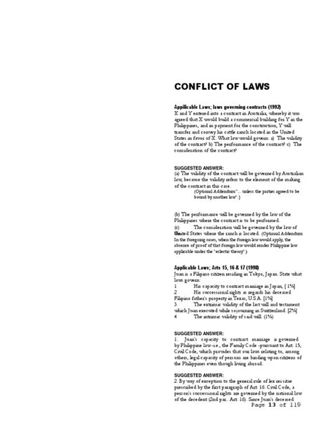 Conflict of Laws | PDF | Will And Testament | Annulment