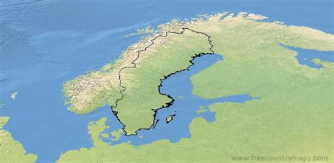 Outline maps of Sweden : Vector and gif map for YouTube