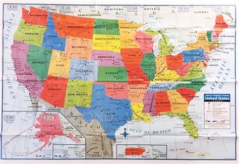 USA US MAP Poster Size Wall Decoration Large MAP of United States 40 ...