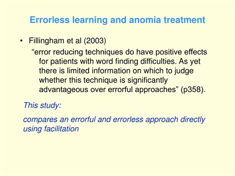 PPT - Treatment of word retrieval disorders (anomia) in aphasia PowerPoint Presentation - ID:6043188