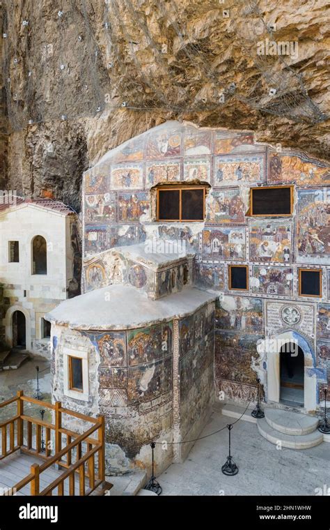 Inside the Rock Church at Sumela Monastery in Trabzon, Turkey Stock Photo - Alamy