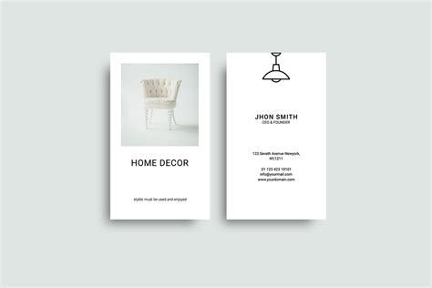 Home Decor Minimal Business Card | Business Card Templates ~ Creative Market