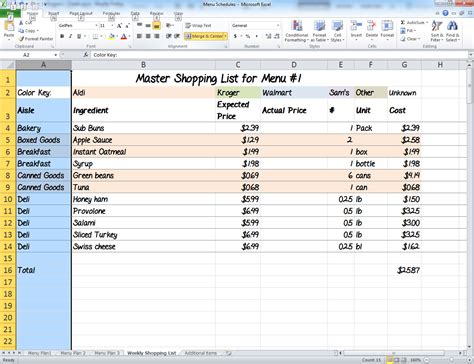 A Work in Progress: Menu Plan Monday: The Ultimate Grocery Shopping List