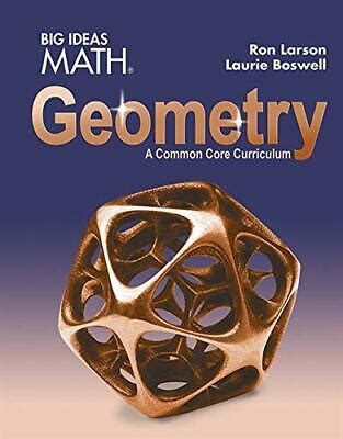 BIG IDEAS MATH Geometry: Larson Big Ideas Geometry 2015 (2014, Hardcover,... | eBay