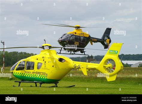 Essex Air Ambulance Eurocopter EC135 helicopter G-SSXX and Essex Police ...