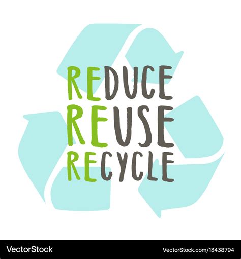 Reduce reuse recycle Royalty Free Vector Image