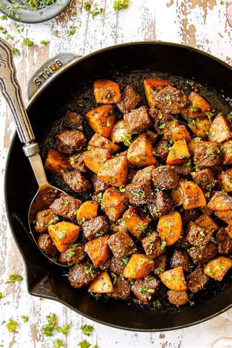 Garlic Butter Steak and Potatoes Skillet - Carlsbad Cravings