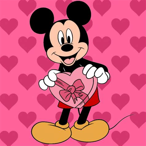 Mickey has a box of heart chocolates to share with Minnie on Valentines Day. | Minnie mouse ...