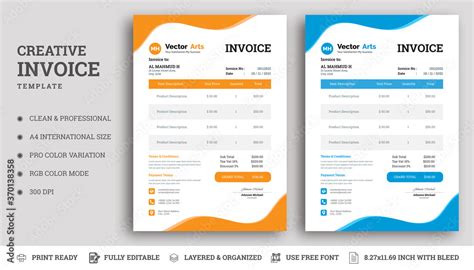 Invoice bill design template. Bill form business invoice and Office ...