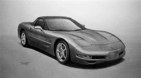 Corvette Pencil Drawing